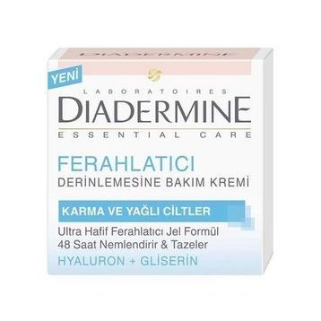 Diadermine Ferahlatıcı Derinlemesine Karma ve Yağlı Ciltler Hyaluran Gliserin 50 ml Bakım Kremi