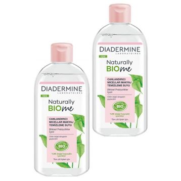 Diadermine Naturally Bio Me Canlandırıcı Micellar 2x400 ml Makyaj Temizleme Suyu