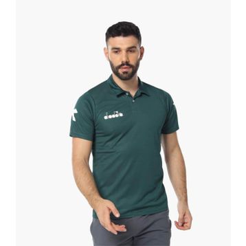 Diadora 1TSR06 Nacce Koyu Yeşil Polo Yakalı Erkek T-Shirt