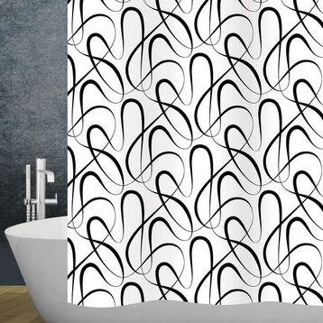 Diaqua Swing Black 120x200 cm Duş Perdesi
