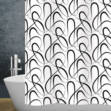 Diaqua Swing Black 180x200 cm Duş Perdesi