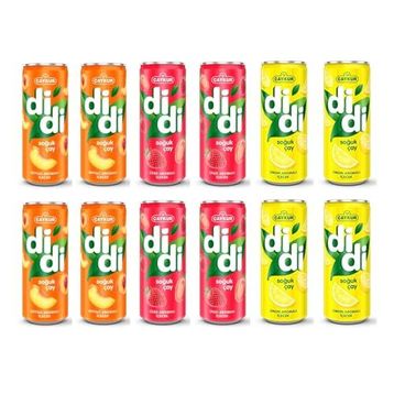Didi 12x250 ml Şeftali + Çilek + Limon Aromalı Çay