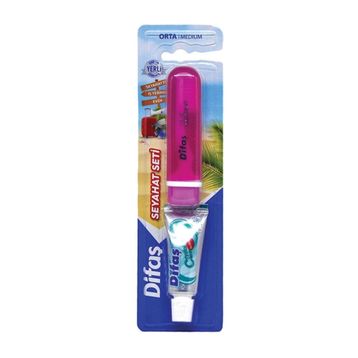 Difaş Orta Sert Diş Fırçası + 15 ml Diş Macunu