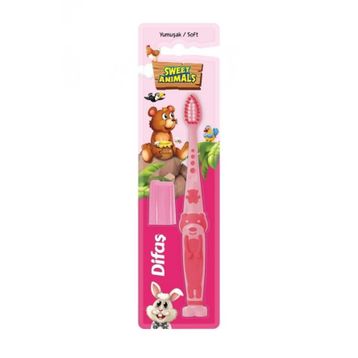 Difaş Sweet Animals Yumuşak Pembe Diş Fırçası
