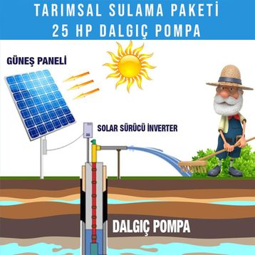 Diğer 25 hp Dalgıç Pompa Tarımsal Sulama Sistemi
