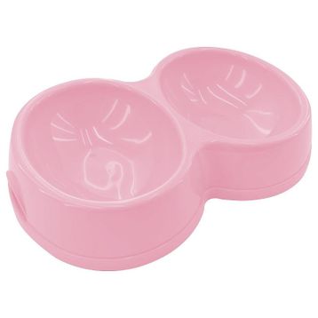 Diğer Çiftli Pembe Renk Kedi Mama Kabı