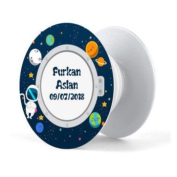 Digital Magnet Astronot Temalı Pop Socket Telefon Tutucu