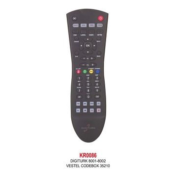 Digitürk 8001-8002 KR-0086 Uydu Kumandası