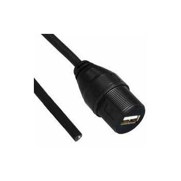 Digitus A-KAB-USBA-FS-1M 1 mt USB A Yeşil Konnektör Açık Uçlu Kablo