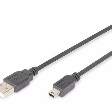 Digitus AK-300108-010-S 1M USB 2.0-Mini USB Kablo