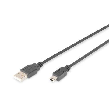 Digitus AK-300108-030-S 3M USB 2.0-Mini USB Kablo