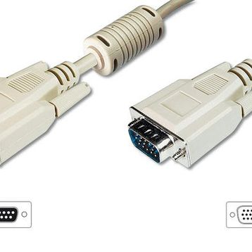 Digitus AK-310200-018-E 1.8 m VGA to VGA Erkek-Dişi AWG28/30 3CF7C Bej Görüntü Kablosu
