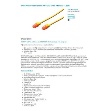 Digitus DK-1617-020-Y Network Kablo