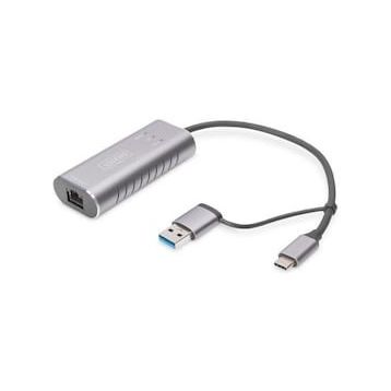 Digitus DN-3028 USB Type C - USB 3.0 to Gigabit 2.5G Ethernet Adaptörü