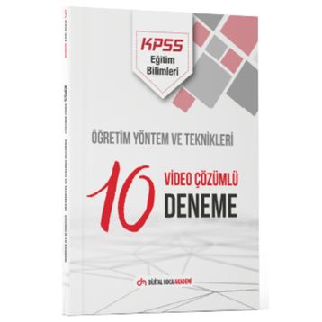 Dijital Hoca Akademi 2022 KPSS Eğitim Bilimleri Öğretim Yöntem ve Teknikleri Çözümlü 10 Deneme