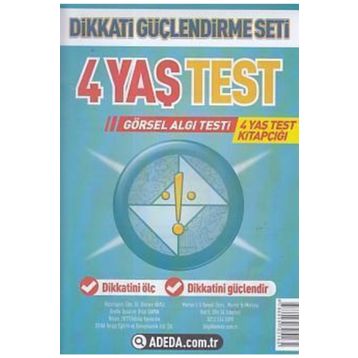 Dikkati Güçlendirme Seti Test (4 Yaş) Adeda Yayınları