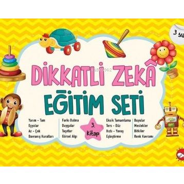 Dikkatli Zeka Eğitim Seti 3 Yaş 3. Kitap