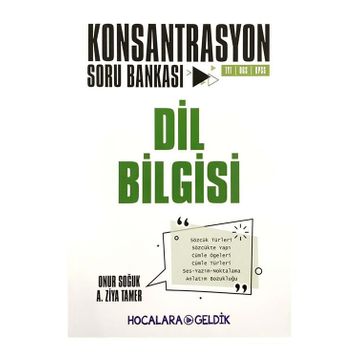 Dil Bilgisi Konsantrasyon Soru Bankası Hocalara Geldik