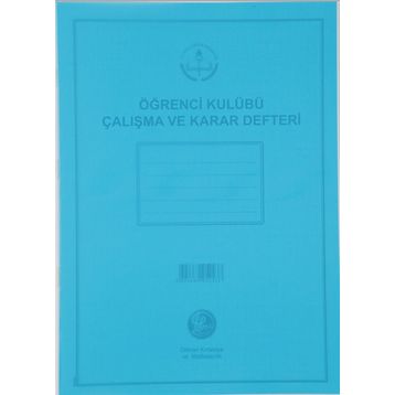 Dilman 5322 20x28 16 Yaprak PP Kapak Öğrenci Kulubü Çalışma ve Karar Defteri