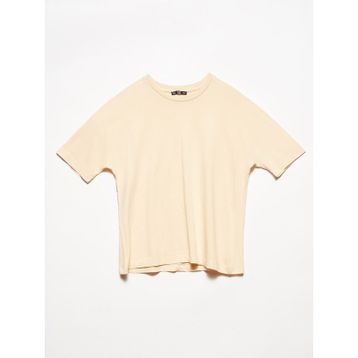Dilvin 3683 Bej Basic T-shirt