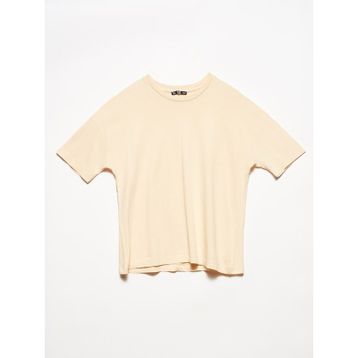 Dilvin 3683 Bej Basic T-shirt