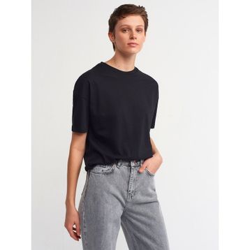 Dilvin 3683 Siyah Basic T-shirt