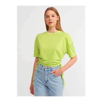 Dilvin 3790 Lime Yanı Bağcıklı Tshirt