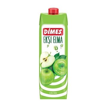 Dimes 1 lt Ekşi Elma Cam Şişe Meyve Suyu