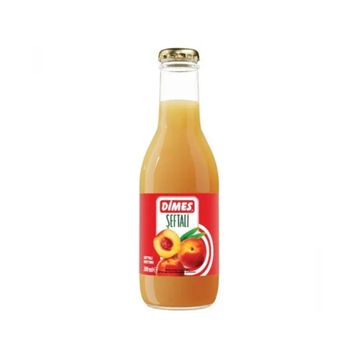 Dimes 200 ml Cam Şeftali Meyve Nektari