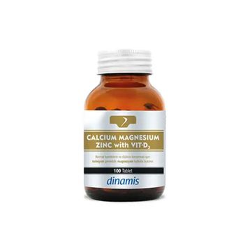 Dinamis Calcium Magnesium Zinc D3 Vitamini 100 Tablet
