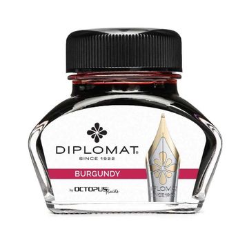 Diplomat D41001007 30 ml Bordo Şişe Mürekkep