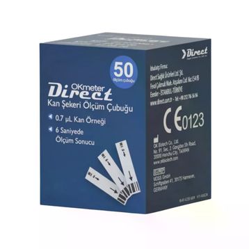 Direct Okmeter 50 Adet Kan Şekeri Ölçüm Stribi