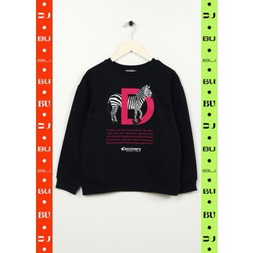 Discovery Expedition D3WG-SWT23 Baskılı Kız Çocuk Lacivert Sweatshirt