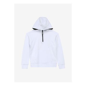 Discovery Expedition D4SB-SWT3031 Beyaz Kapüşonlu Relaxed Baskılı Erkek Çocuk Sweatshirt