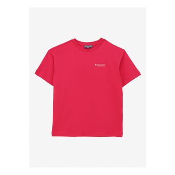 Discovery Expedition D4SG-TST3107 Fuşya Kız Çocuk Bisiklet Yaka Oversize Baskılı T-Shirt