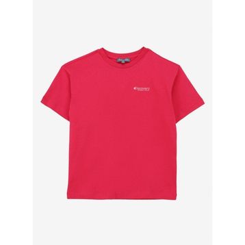 Discovery Expedition D4SG-TST3107 Fuşya Kız Çocuk Bisiklet Yaka Oversize Baskılı T-Shirt