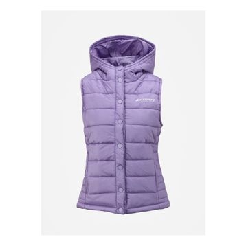 Discovery Expedition D4SL-YLK3007 Lila Kadın Kapüşon Yaka Basic Şişme Yelek