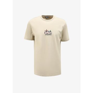 Discovery Expedition D4SM-TST3258 Bej Bisiklet Yaka Relaxed Baskılı Erkek T-shirt