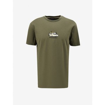 Discovery Expedition D4SM-TST3258 Haki Bisiklet Yaka Relaxed Baskılı Erkek T-Shirt