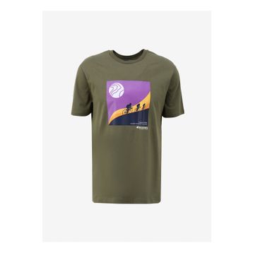Discovery Expedition D4SM-TST3265 Haki Erkek Bisiklet Yaka Relaxed Baskılı T-Shirt