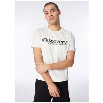 Discovery Expedition D4SM-TST3290 Beyaz Bisiklet Yaka Erkek T-Shirt