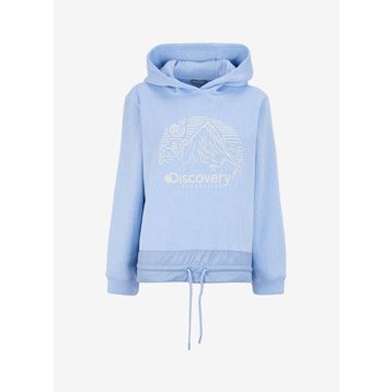 Discovery Expedition D4WL-SWT3050 Mavi Kadın Kapüşon Relaxed Baskılı Sweatshirt