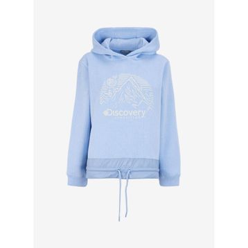 Discovery Expedition D4WL-SWT3050 Mavi Kadın Kapüşon Relaxed Baskılı Sweatshirt