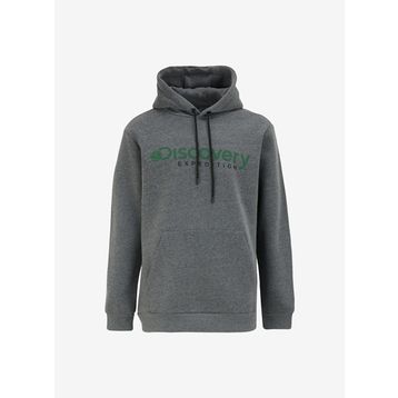 Discovery Expedition D4WM-SWT3223 Antrasit Melanj Erkek Kapüşon Relaxed Baskılı Sweatshirt