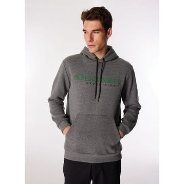 Discovery Expedition D4WM-SWT3223 Antrasit Melanj Erkek Kapüşon Relaxed Baskılı Sweatshirt