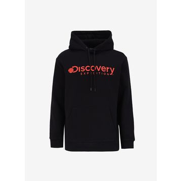 Discovery Expedition D4WM-SWT3223 Siyah Erkek Kapüşon Relaxed Baskılı Sweatshirt