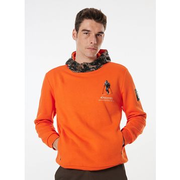 Discovery Expedition D4WM-SWT3290 Turuncu Erkek Kapüşon Relaxed Düz Sweatshirt