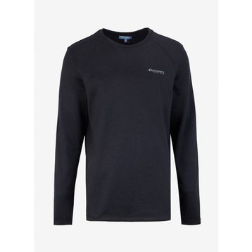 Discovery Expedition D4WM-TST3275 Siyah Erkek Bisiklet Relaxed Düz Uzun Kollu T-Shirt