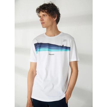Discovery HARDAP Expedition Bisiklet Yaka Baskılı Kırık Beyaz Erkek T-Shirt
