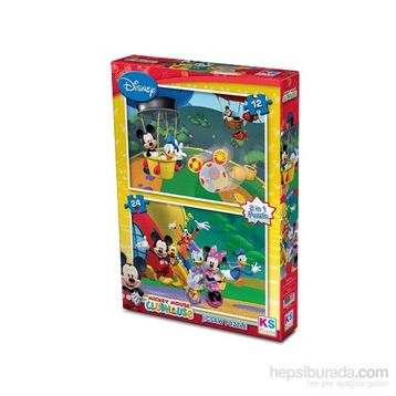 Disney Mickey Mouse 12+24 Parça Puzzle